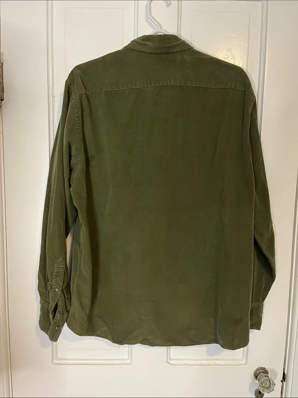J. Crew Olive Green Corduroy Button-Down Shirt